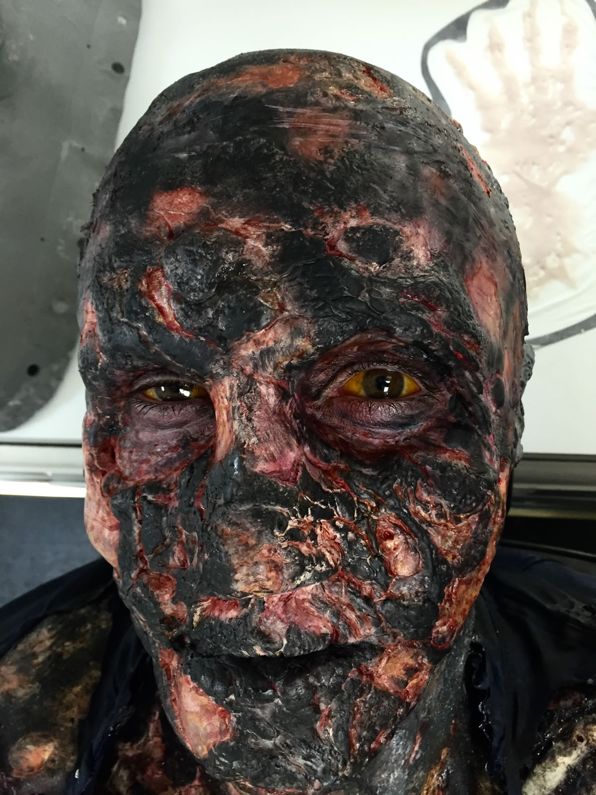 Extreme burned victim for the Fox t.v series 'Bones'